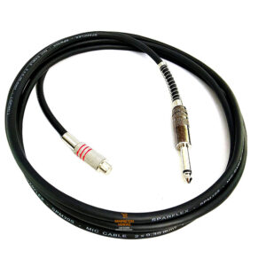 Kit 2 Cabos de Áudio Extensor P10 Mono RCA Fêmea 2 Metros